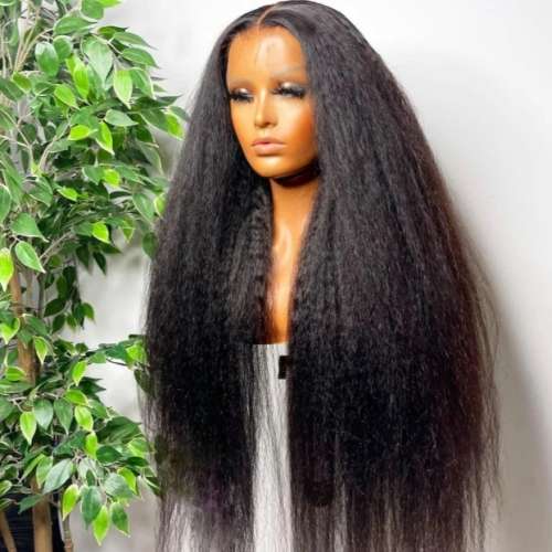 Full frontal 13x4 Lace Closure Brazilian Kinky Straight Wig 14 Inches   **Please Read*