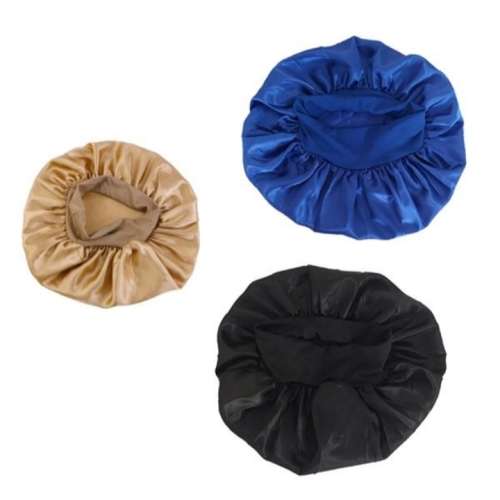 3 Piece Satin Sleeping Bonnets - Sleeping Caps - Random Colours