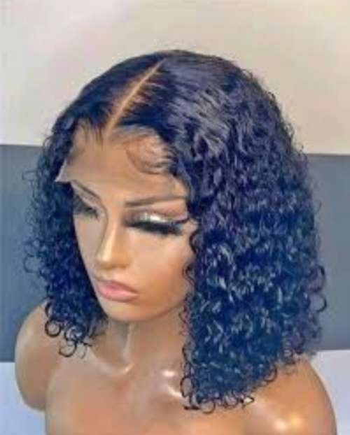 18 Inch Brazilian Water Wave 4x4 Lace Wig - Natural Black