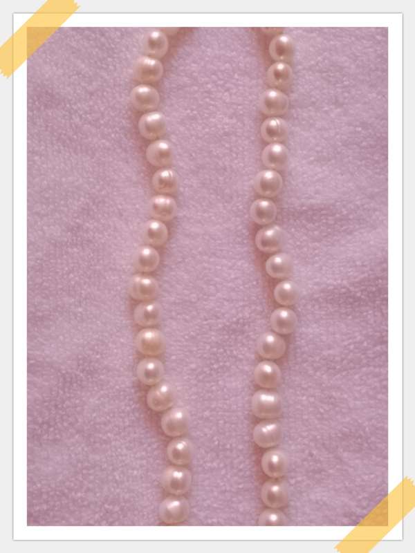 White Freshwater Pearl Necklace with Spring Clasp