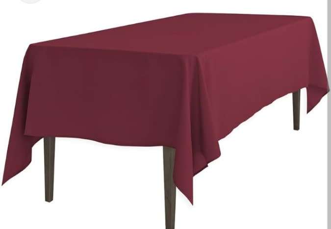 Rectangular Tablecloth - Burgundy Colour - 150x250cm