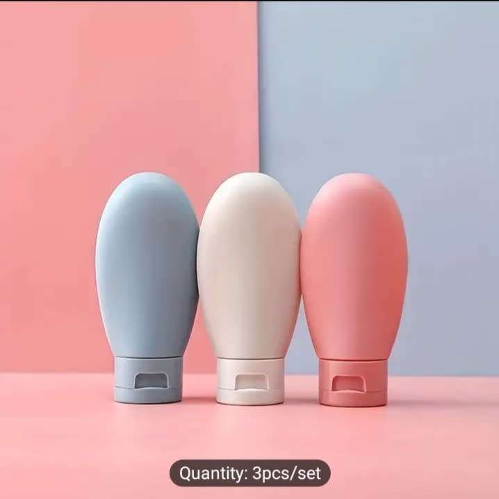 Refillable Silicone Cosmetic Bottles 3 pce set