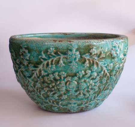 Ornate Oval Ceramic Vase ***Clearance Sale***