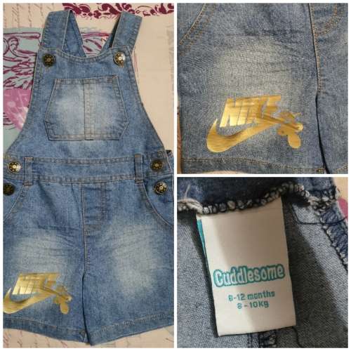 Baby denim dungaree 6 to 12 months