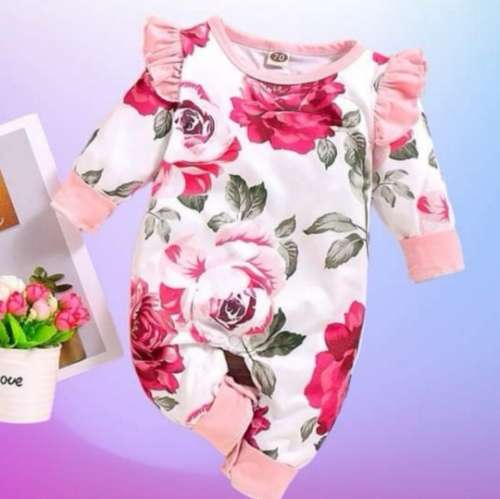 Beautiful baby girl flower jumpsuit
