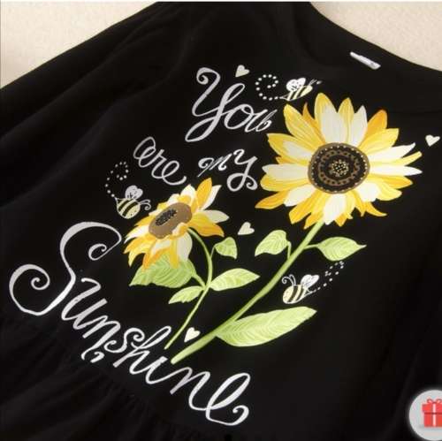 Beautiful baby sunflower shirt and leggings