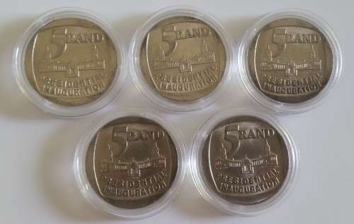 5 x 1994 Presidential Inauguration R5 in capsules