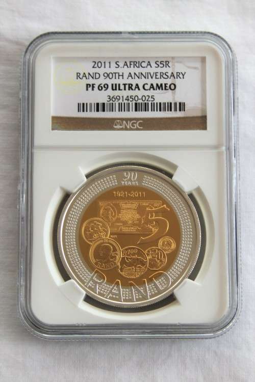 2011 NGC PF69 Ultra Cameo Rand 90th Anniversary R5