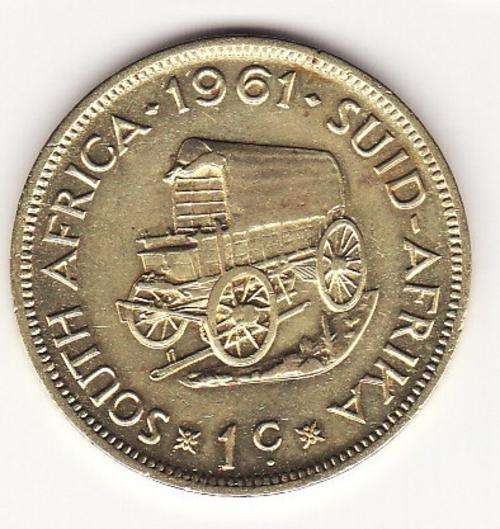 2 x 1961 Van Riebeeck 1c. Bid per coin