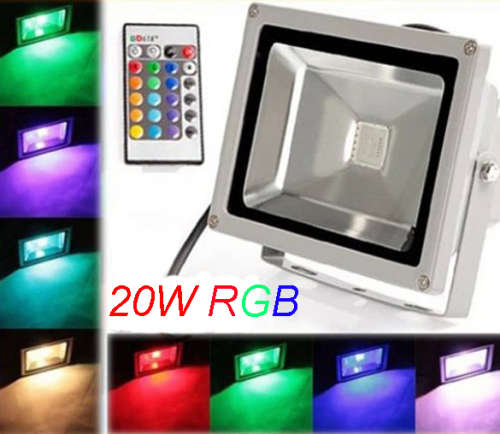Wholesale prices////20W RGB LED FloodLight Remote Control Garden IP66