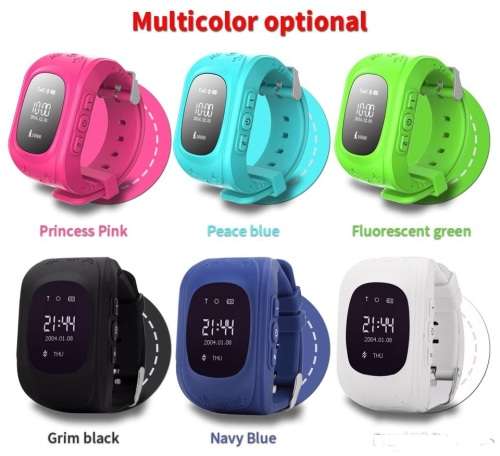 Q50 watch kids smart watch kids gps watch multi colors LBS location one button SOS safety monitor