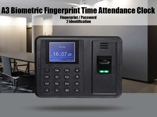 Brand new A3 TFT Biometric Fingerprint Attendance Recognition Clock 2 Identification Mode