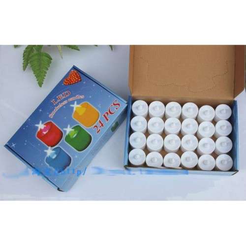 Bulk from 6 /// Brand new LED Colorful Smokeless Candles 24Pcs