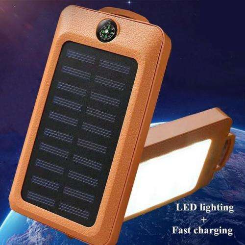 Solar Power Bank With Compass & Light 20000mAh