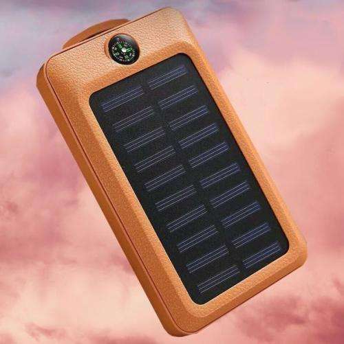 Solar Power Bank With Compass & Light 20000mAh