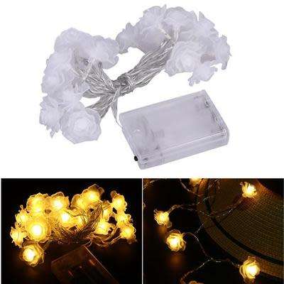 Battery Operated 2*AA LED 10 Rose Flowers (RGB Or Warm White)