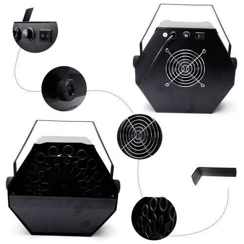 Bubble Machine Maker Kids Bubble Machine Professional Automatic Black Silver Bubble Machine
