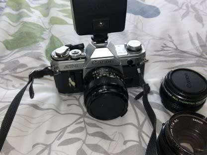 Canon AT-1 plus lenses bundle plus case