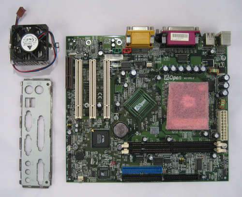 P2 Motherboard, CPU, Fan, Heatsink & Backplate