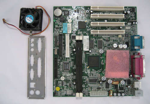 P3 Motherboard, CPU, Fan, Heatsink & Backplate