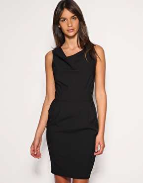 NEW ASOS Tailored Sleeveless Cowl Front Pencil Dress Size 8