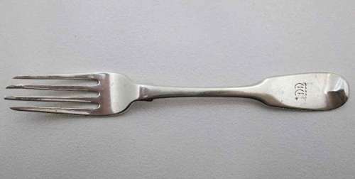 Vintage Silver-Plated Fiddle Shaped Fork