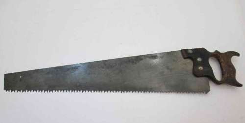 Vintage Wooden Handled Saw (Length 72cm)