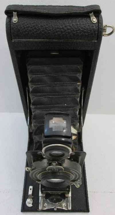 Vintage No 2C Autographic Kodak Junior Folding Bellows Camera + Case - Very Good Condition!