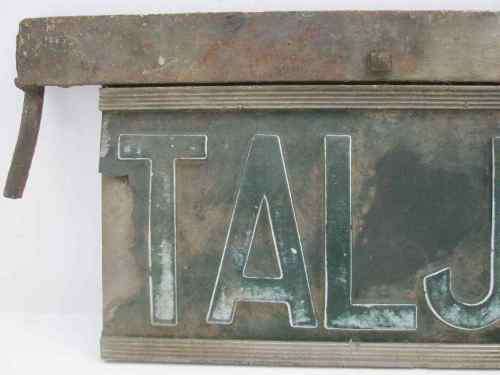 Vintage Double Sided Metal & Plastic "Taljaard Str/St" Street Sign - 60cm/119cm
