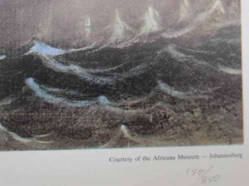 Hippo In The Zambezi River, Thomas Baines -  Numbered (150/850) Print - Collingwood Art Productions