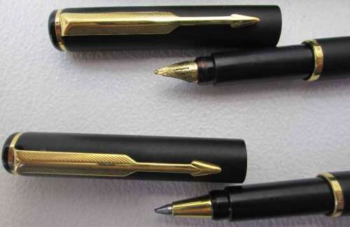 Parker Fountain & Ballpoint Pen (Working) Set In Pouch - Made In UK