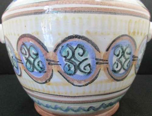 Fantastic Hand Painted In South Africa Ceramic Pot, Large & Heavy - 24cm/27cm/22cm