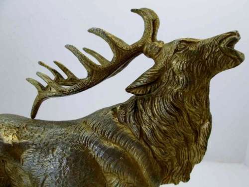 Fantastic Metal Reindeer Bookends - 29cm/23cm/9cm - Heavy! 2,8kg each