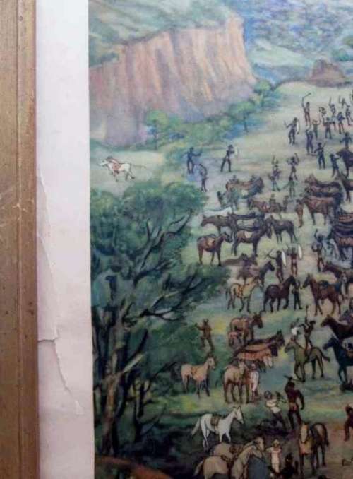 Die Moord Op Piet Retief Print, Con Burton - Framed - 63cm/83cm