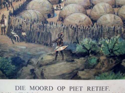Die Moord Op Piet Retief Print, Con Burton - Framed - 63cm/83cm