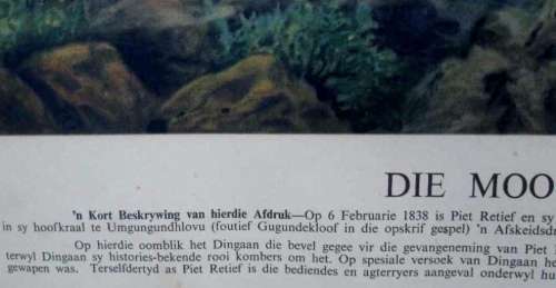 Die Moord Op Piet Retief Print, Con Burton - Framed - 63cm/83cm