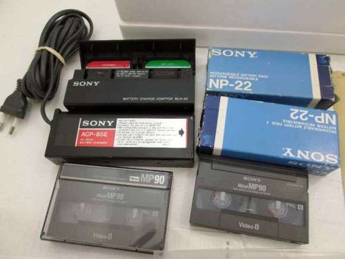 Vintage Sony Video 8 CCD Movie Camera + Case And ALL Accessories - Mint