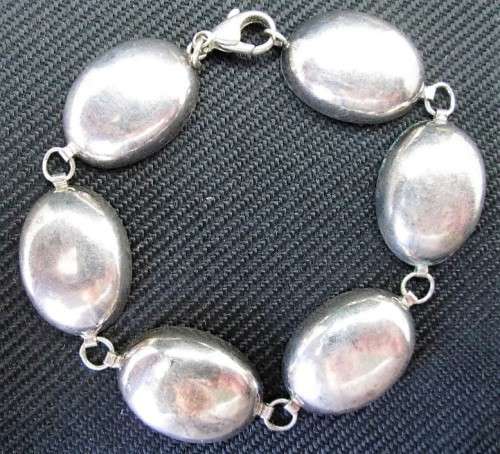 Vintage Made In Italy Sterling Silver Bracelet - Weight 23g, Circumference 20,5cm