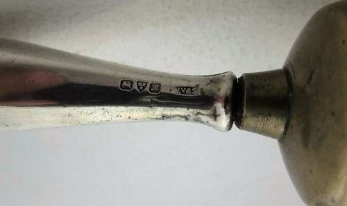 Brass Bell With Hallmarked Silver Handle, Chester 1923 - Height 12cm (See Ad)