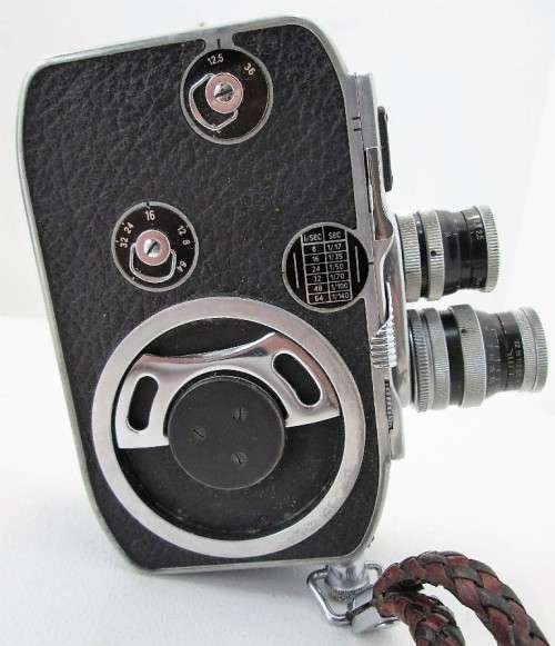 Vintage 1953 Bolex Paillard B-8 8mm Movie Camera + Weston Master II Light Meter + Unused Kodak Film