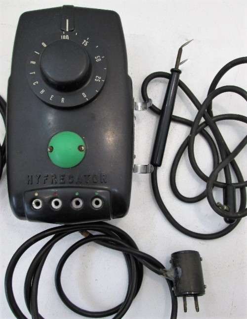 1950's Bakelite Vintage Birtcher Corporation Hyfrecator + 3X Bi-Active Coagulation Sets