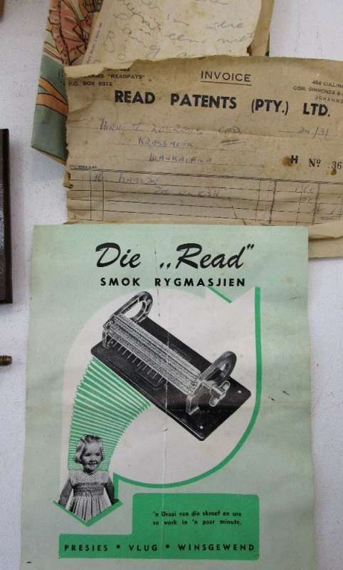 Read Smock Gathering Machine, Made In South Africa
