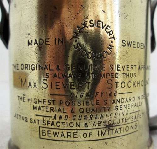 Original Max Sievert Stockholm Sweden Brass Blow Torch/Lamp Type 530, 1/2 Pint - Height 15cm