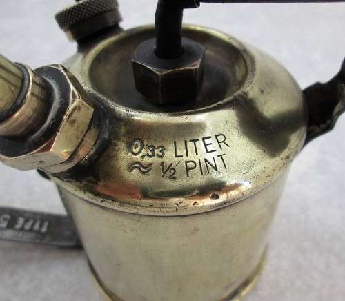 Original Max Sievert Stockholm Sweden Brass Blow Torch/Lamp Type 530, 1/2 Pint - Height 15cm