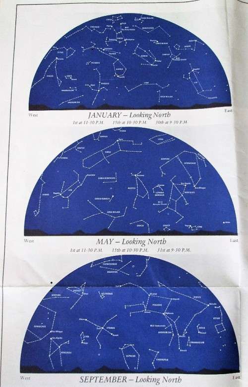 Personality Map Of The South African Night Sky, 1967 - 101cm/66cm