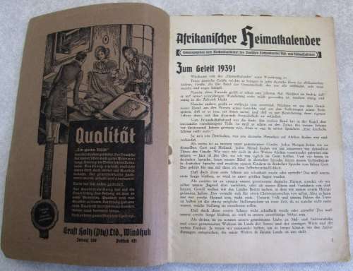 Afrikanischer Heimatkalender - 1939
