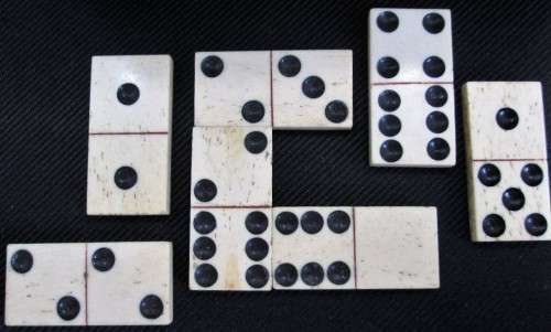 British Made Empire Dominoes Temporary Pack Bone Dominoes (28)