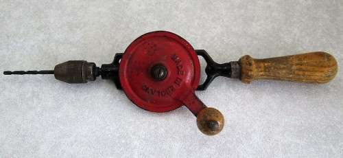 Beautiful Vintage Hand Drill - Made In England - Length 36cm