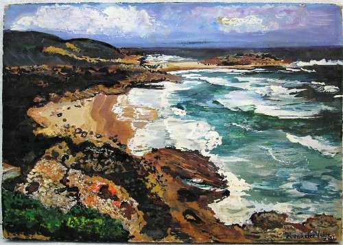 R Van Der Velde Original Painting On Board - 29,5cm/42cm
