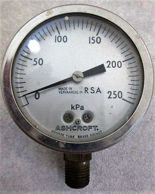 Ashcroft Bronze Tube Brass Socket Pressure Gauge